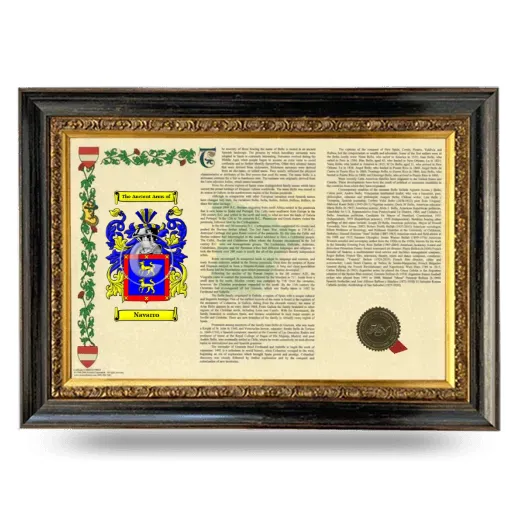 Navarro Armorial Landscape Framed - Heirloom