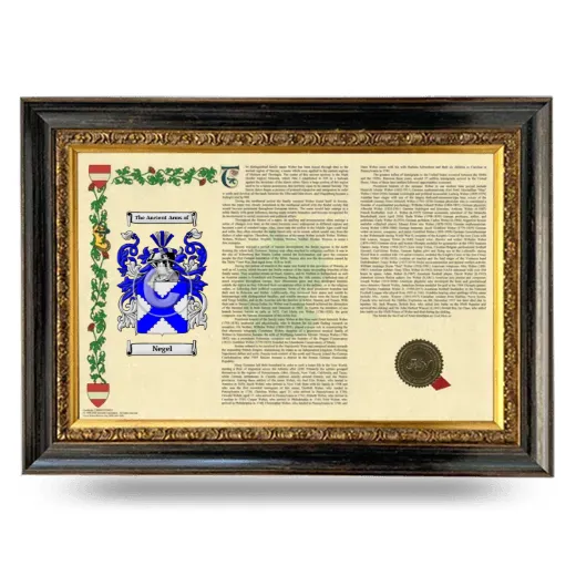 Negel Armorial Landscape Framed - Heirloom