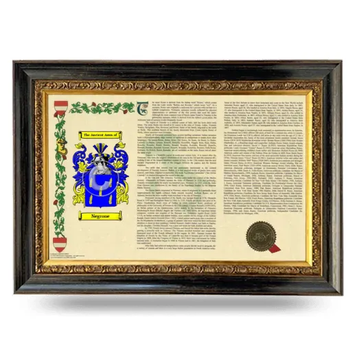 Negrone Armorial Landscape Framed - Heirloom