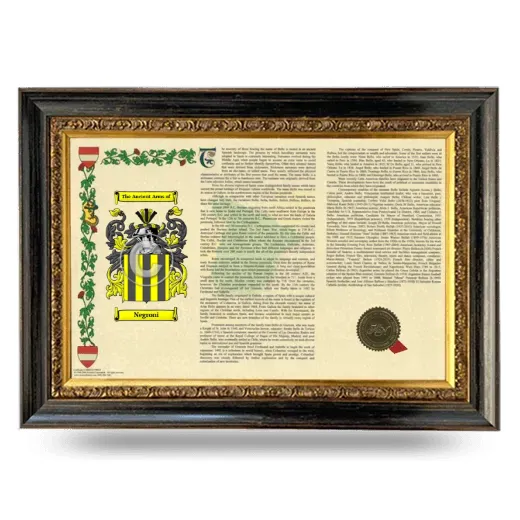 Negroni Armorial Landscape Framed - Heirloom