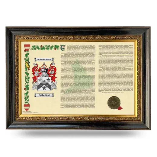 Netherfield Armorial Landscape Framed - Heirloom