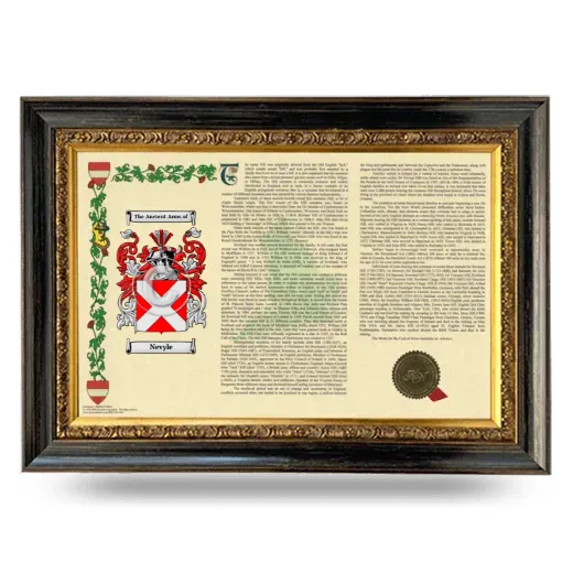 Nevyle Armorial Landscape Framed - Heirloom