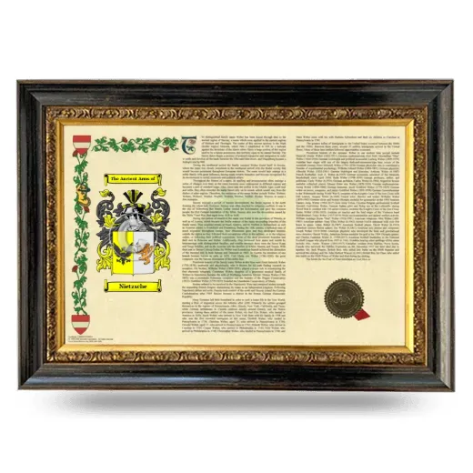 Nietzsche Armorial Landscape Framed - Heirloom