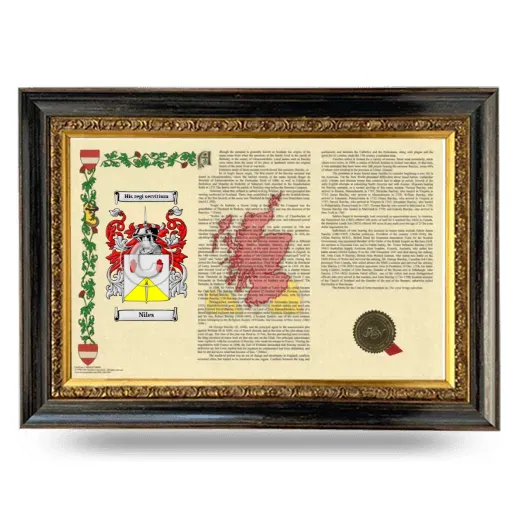Niles Armorial Landscape Framed - Heirloom