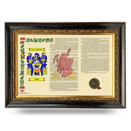 Noble Armorial Landscape Framed - Heirloom