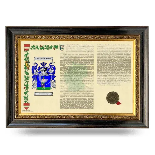 Normandy Armorial Landscape Framed - Heirloom