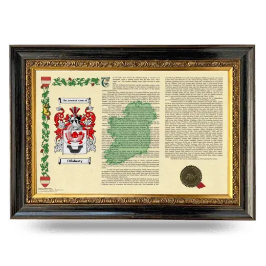 Oflaherty Armorial Landscape Framed - Heirloom