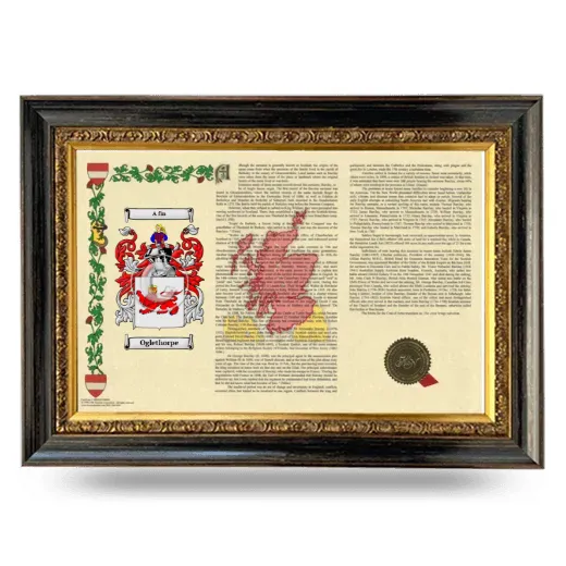 Oglethorpe Armorial Landscape Framed - Heirloom