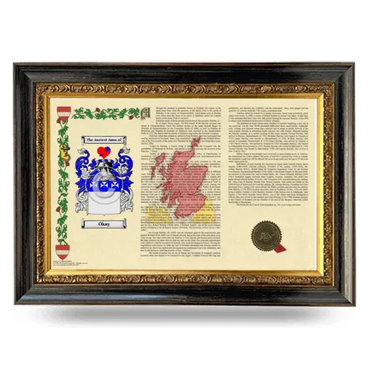 Okay Armorial Landscape Framed - Heirloom