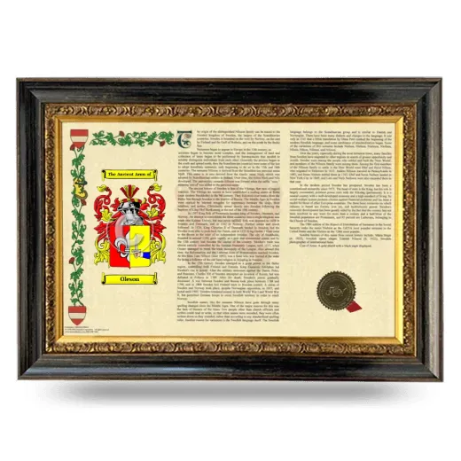 Oleson Armorial Landscape Framed - Heirloom