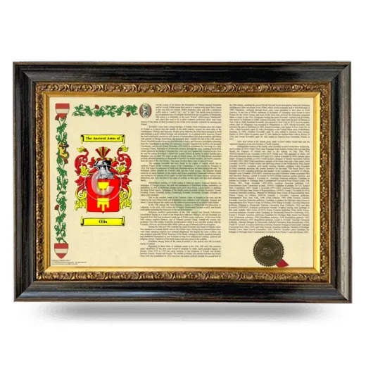 Olis Armorial Landscape Framed - Heirloom