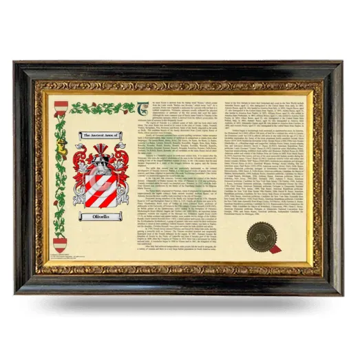 Olivello Armorial Landscape Framed - Heirloom