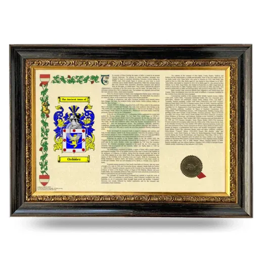 Ordóñez Armorial Landscape Framed - Heirloom