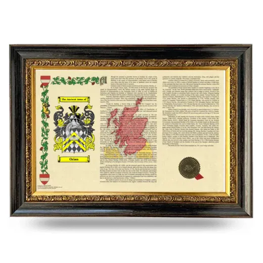 Orian Armorial Landscape Framed - Heirloom