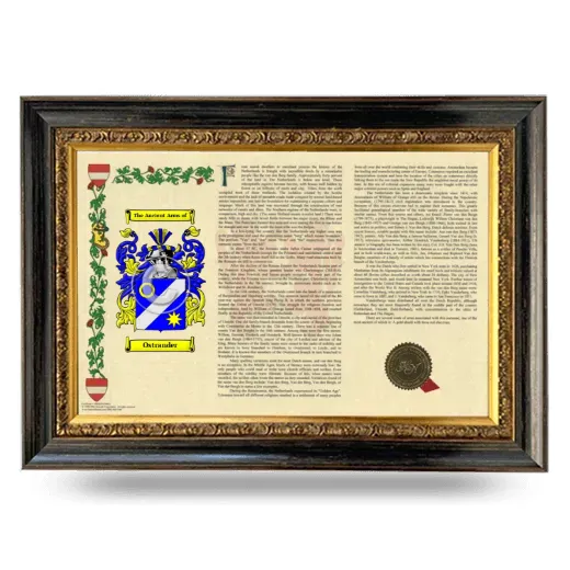 Ostrander Armorial Landscape Framed - Heirloom
