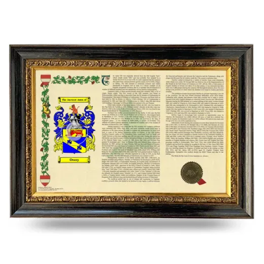 Overy Armorial Landscape Framed - Heirloom