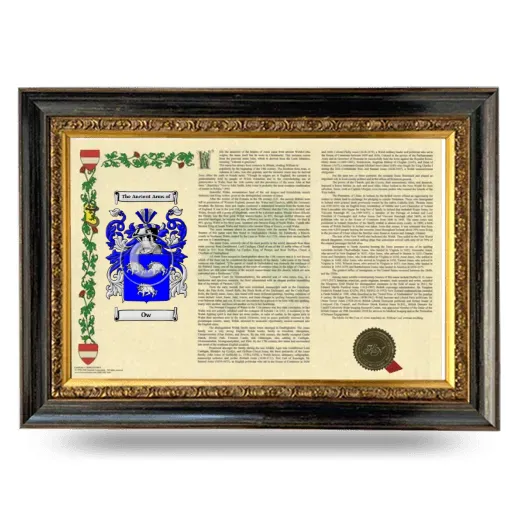 Ow Armorial Landscape Framed - Heirloom