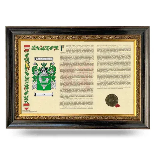 Oz Armorial Landscape Framed - Heirloom