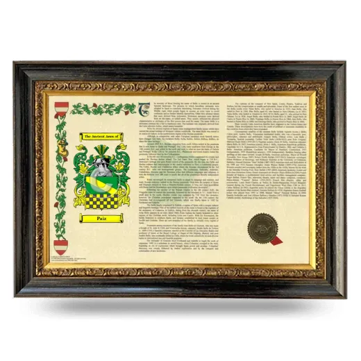 Paiz Armorial Landscape Framed - Heirloom