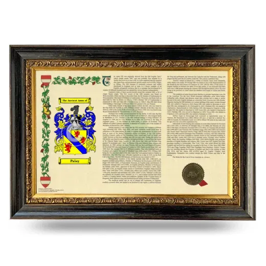 Palay Armorial Landscape Framed - Heirloom