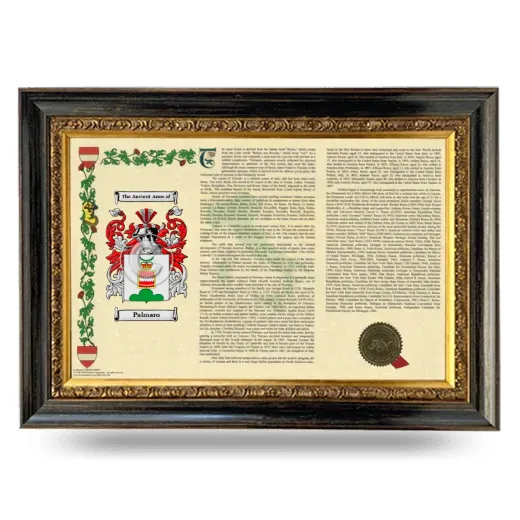 Palmaro Armorial Landscape Framed - Heirloom