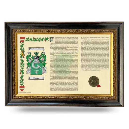 Panzer Armorial Landscape Framed - Heirloom