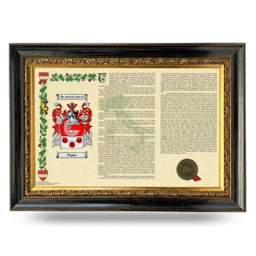 Papas Armorial Landscape Framed - Heirloom