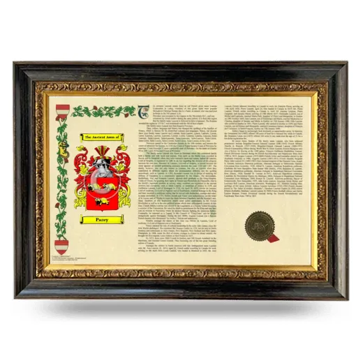 Parey Armorial Landscape Framed - Heirloom