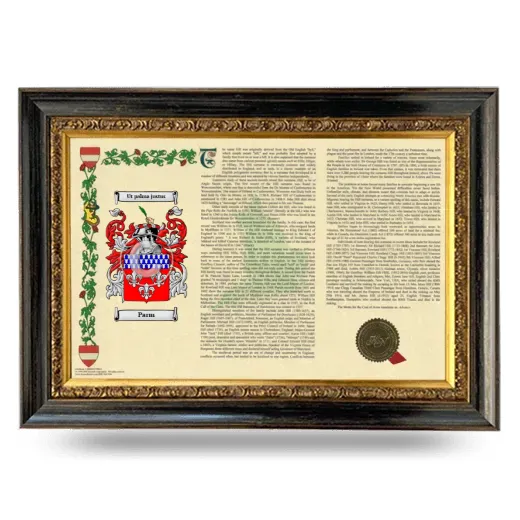 Parm Armorial Landscape Framed - Heirloom