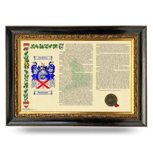 Parminster Armorial Landscape Framed - Heirloom
