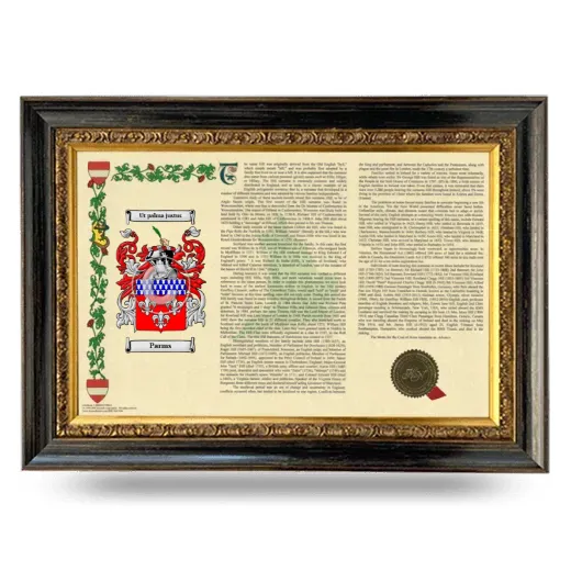 Parms Armorial Landscape Framed - Heirloom