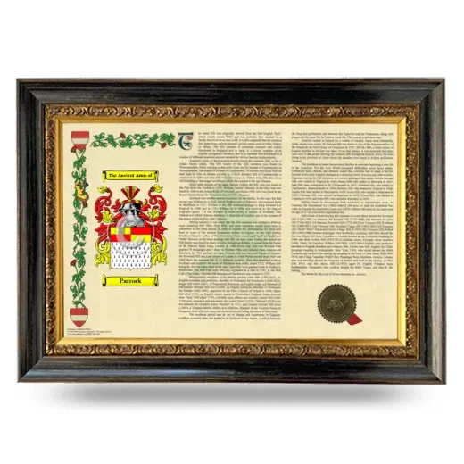 Parrock Armorial Landscape Framed - Heirloom