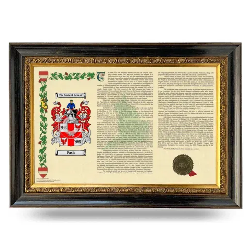 Pash Armorial Landscape Framed - Heirloom