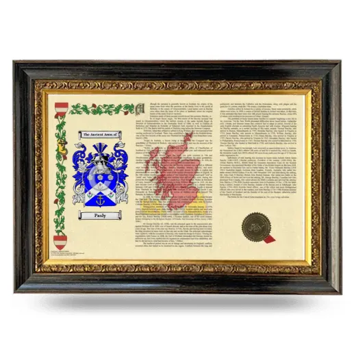 Pasly Armorial Landscape Framed - Heirloom
