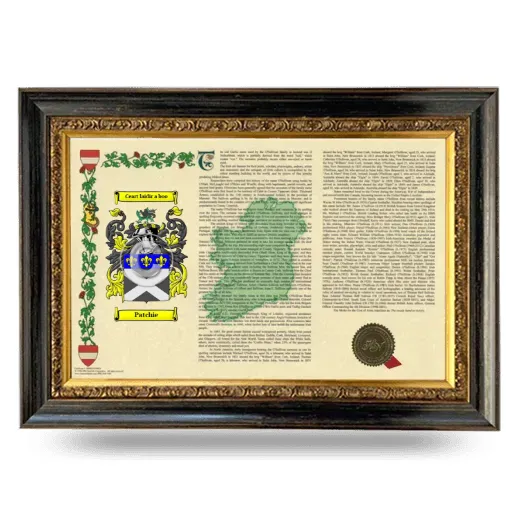 Patchie Armorial Landscape Framed - Heirloom