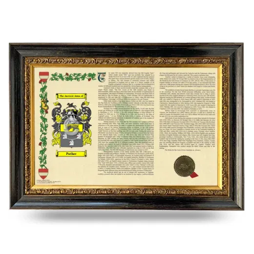Pather Armorial Landscape Framed - Heirloom