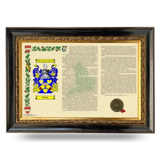 Pattle Armorial Landscape Framed - Heirloom