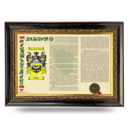 Patzer Armorial Landscape Framed - Heirloom