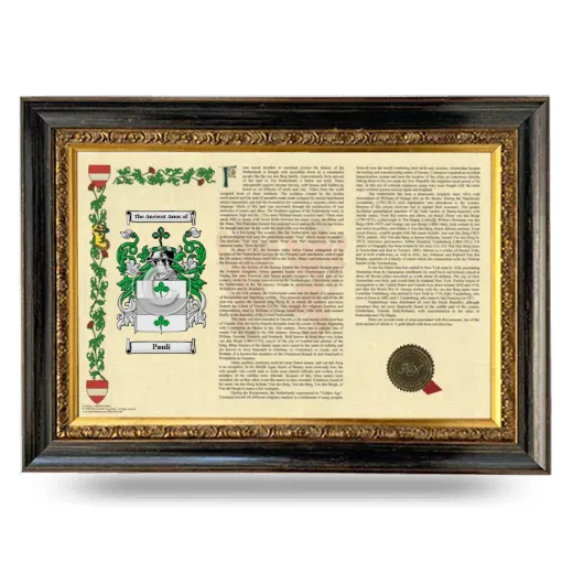 Pauli Armorial Landscape Framed - Heirloom