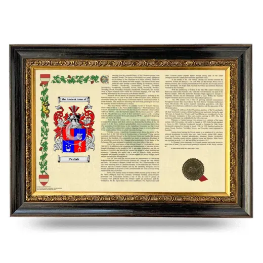Pavlak Armorial Landscape Framed - Heirloom