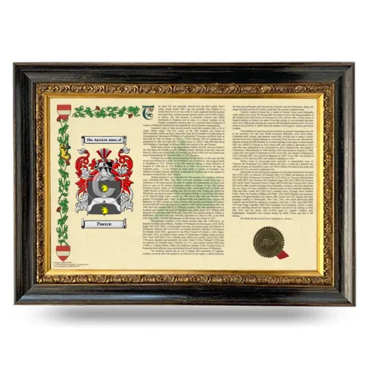 Peerce Armorial Landscape Framed - Heirloom