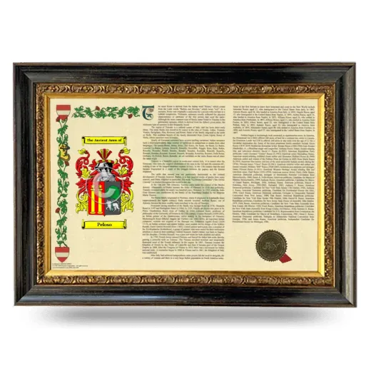 Peloso Armorial Landscape Framed - Heirloom