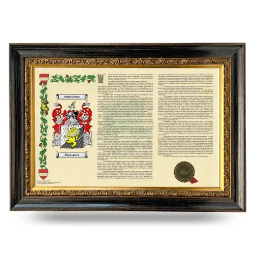 Pennants Armorial Landscape Framed - Heirloom