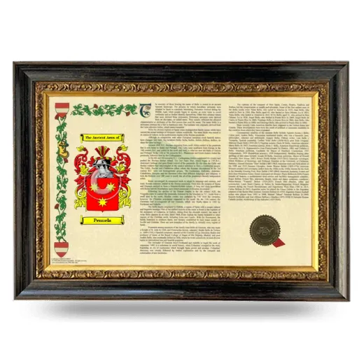 Penuela Armorial Landscape Framed - Heirloom
