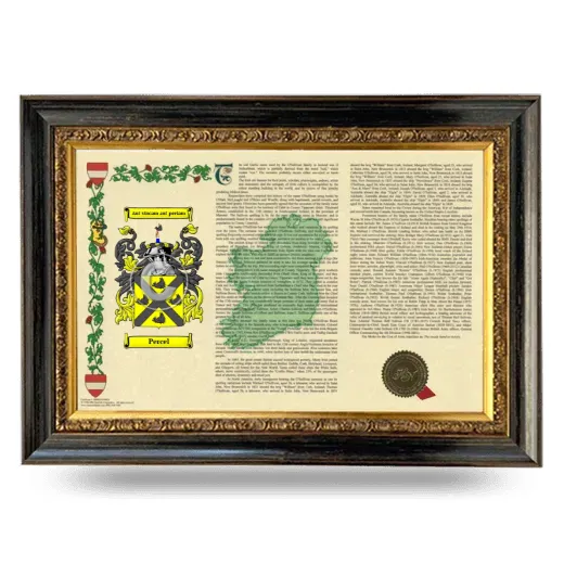 Percel Armorial Landscape Framed - Heirloom
