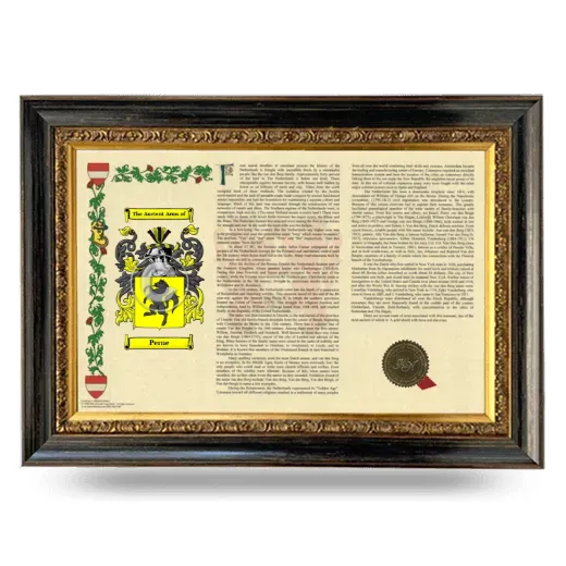 Perne Armorial Landscape Framed - Heirloom