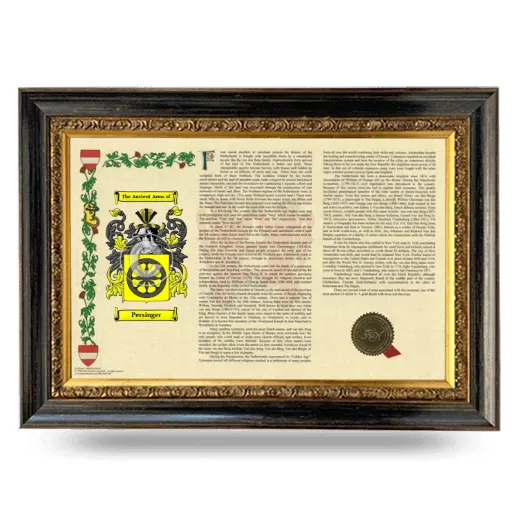 Persinger Armorial Landscape Framed - Heirloom