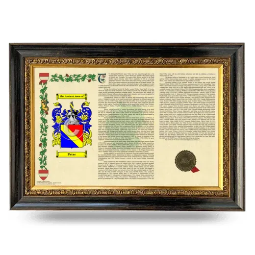 Peter Armorial Landscape Framed - Heirloom