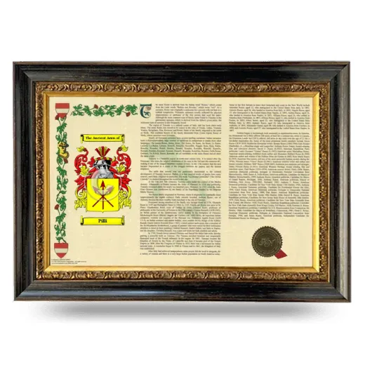 Pilli Armorial Landscape Framed - Heirloom