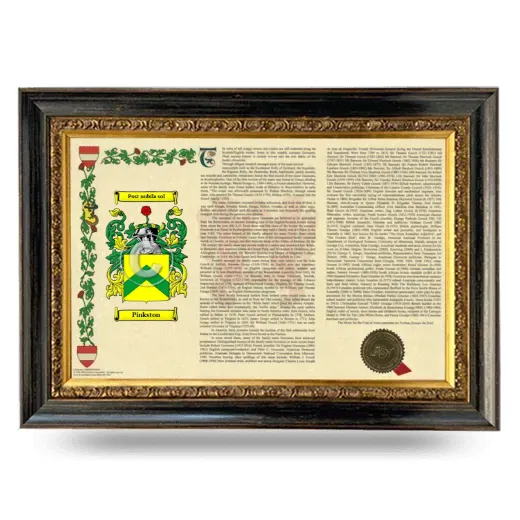 Pinkston Armorial Landscape Framed - Heirloom